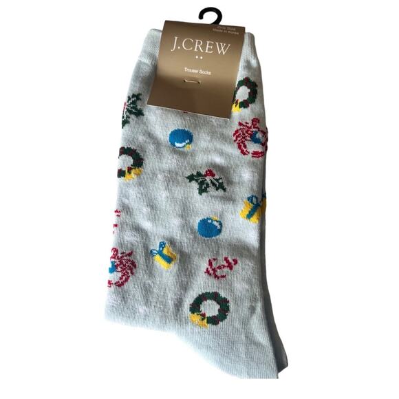J.Crew Trouser Holiday Style Socks One Size NWT - Picture 1 of 8
